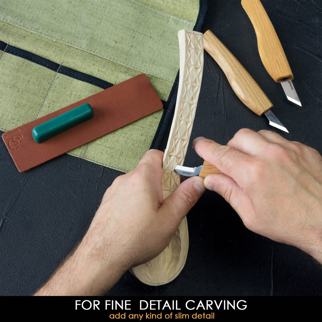 Wood Carving Knife Kit for Beginners S55 Chip Carving Knives Woodworking Wood Carving Tools Set Carve Widdling Knife Kit Detail Whittling Knife Set Wood Carving Kit Hobbies for Men (3)