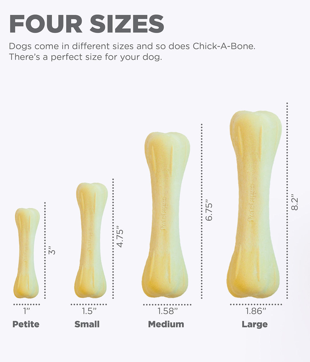 Chick-A-Bone Dog Chew Toy, Small