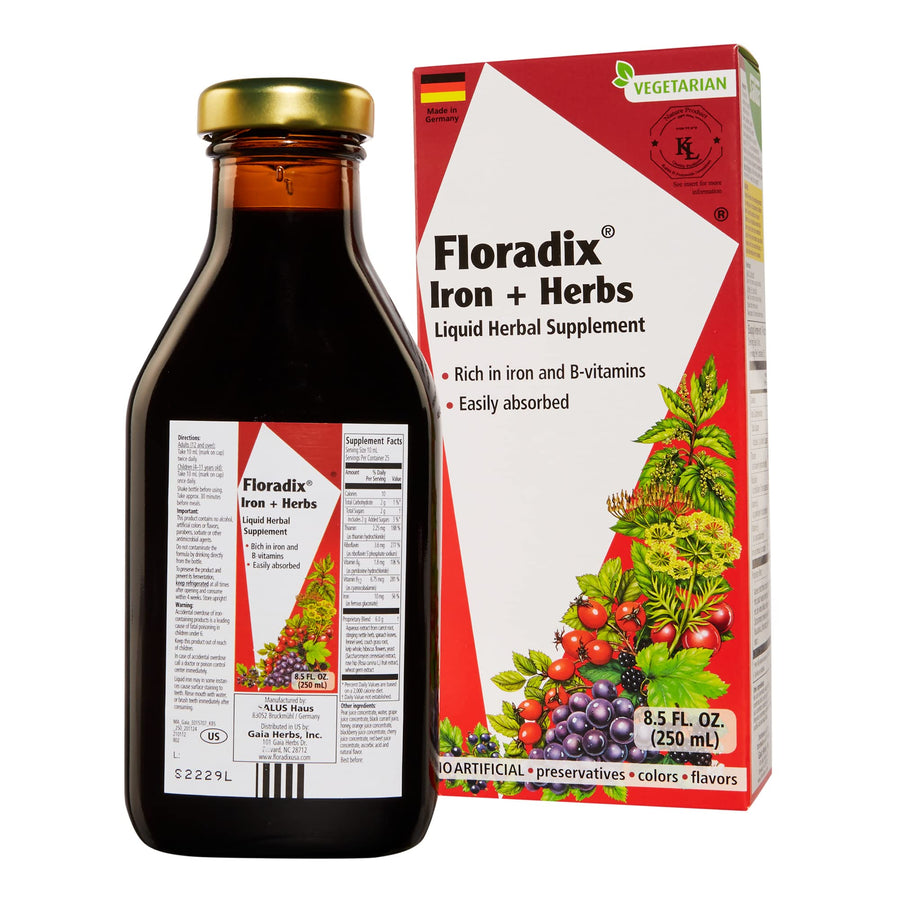 Iron + Herbs, 8.5 Fl Oz Glass Bottle