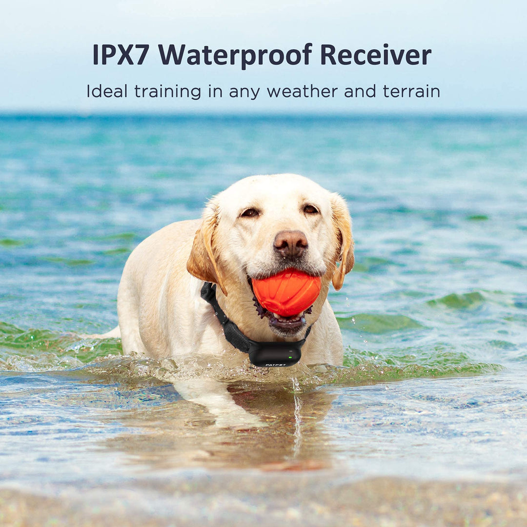 680A Rechargeable Waterproof Training Shock Collar with 3,000 Foot Range Remote and 3 Safe Training Modes for All Dog Sizes 8 to 120 Pounds