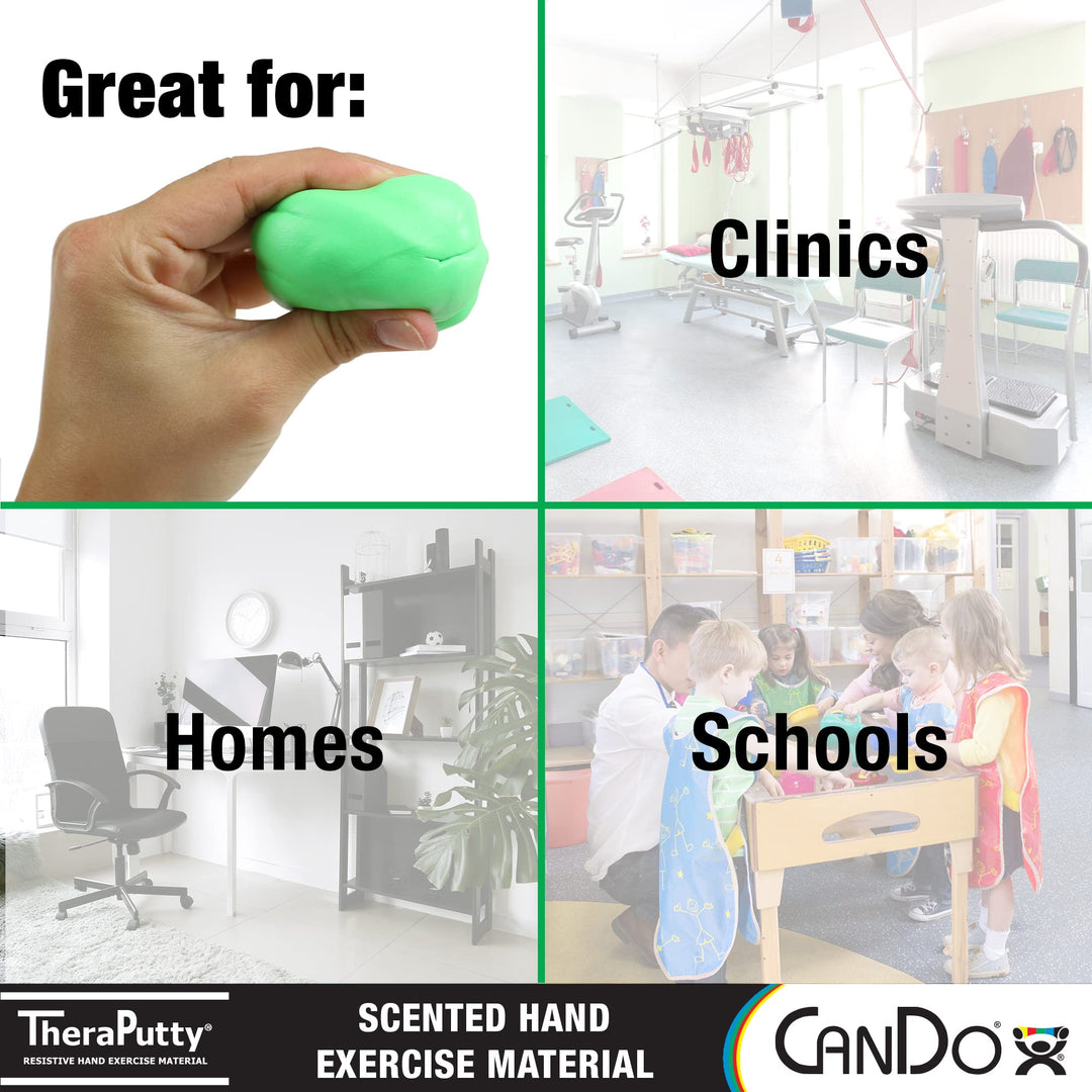 TheraPutty Scented Hand Exercise Putty for Rehabilitation, Exercises, Hand Therapy, Occupational Therapy, Apple Green Medium 2oz