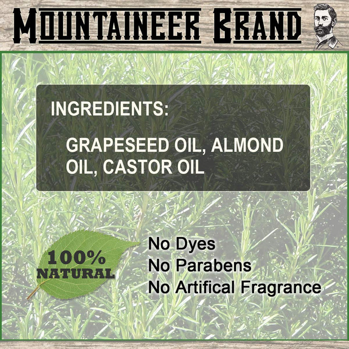 Beard Oil - Unscented - 100% Natural Conditioner and Softener For Men - Hydrates and Moisturizes for Beard Growth - Treats Dry Itchy Beards - 2oz