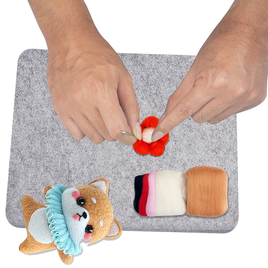 Needle Felting Pad,100% Natural Wool Needled Felting Mat, 8 x 10 x 1 inch Eco-Friendly Felting Block, Thick and Firm Needle Felting Base