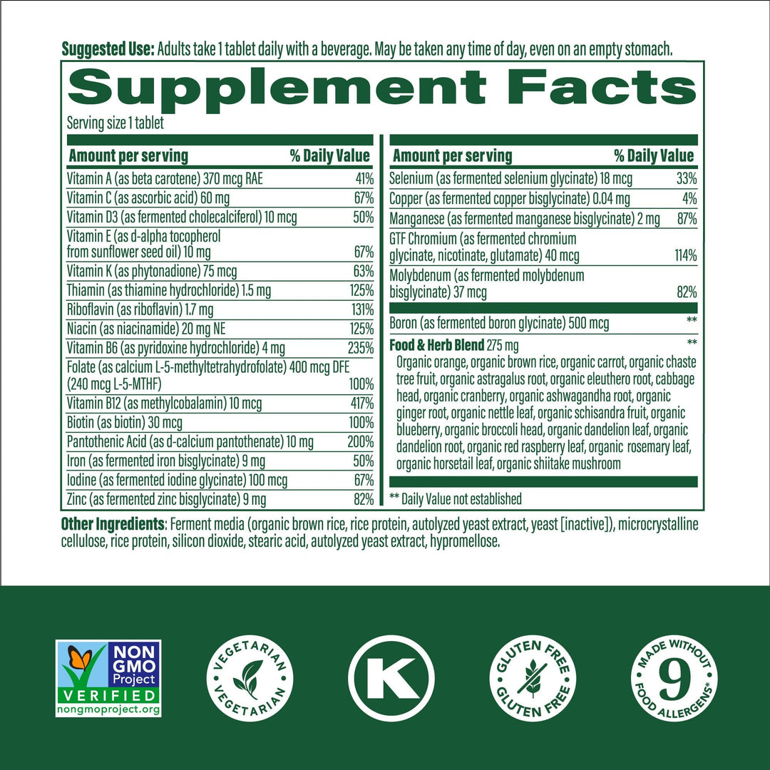 Womens Multivitamin One Daily - Multivitamin for Women - Vitamin C, Vitamin D, Iron & B Vitamins - Bone, Energy Metabolism & Immune Support - Vegetarian, GlutenFree - 30 Tablets, 30 Servings