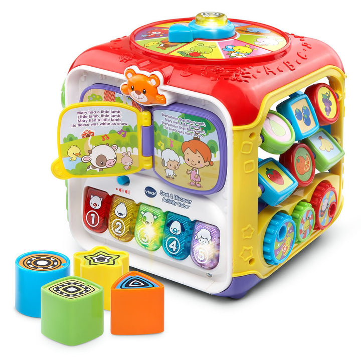 Sort and Discover Activity Cube (Frustration Free Packaging), Red