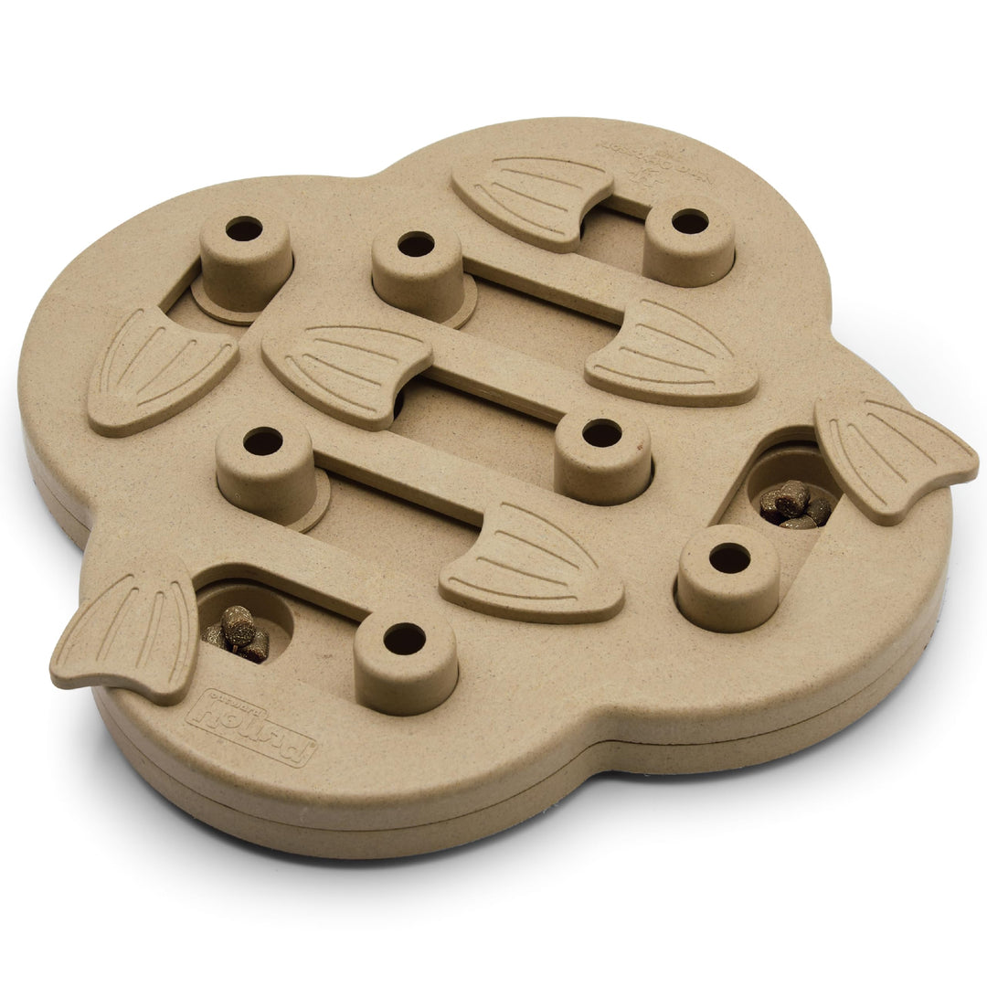 by Nina Ottosson Dog Hide N' Slide Treat Puzzle Enrichment Toy, Level 2 Intermediate, Tan, Composite