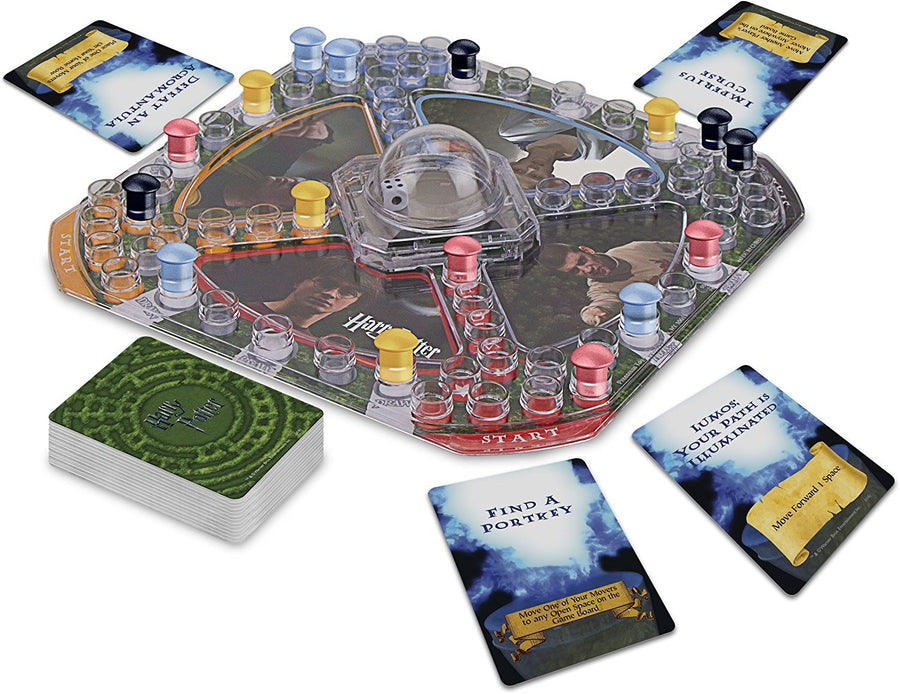 Pressman Harry Potter Triwizard Maze Game - Classic Pop 'N' Race Gameplay with A Magical Twist Blue, 5