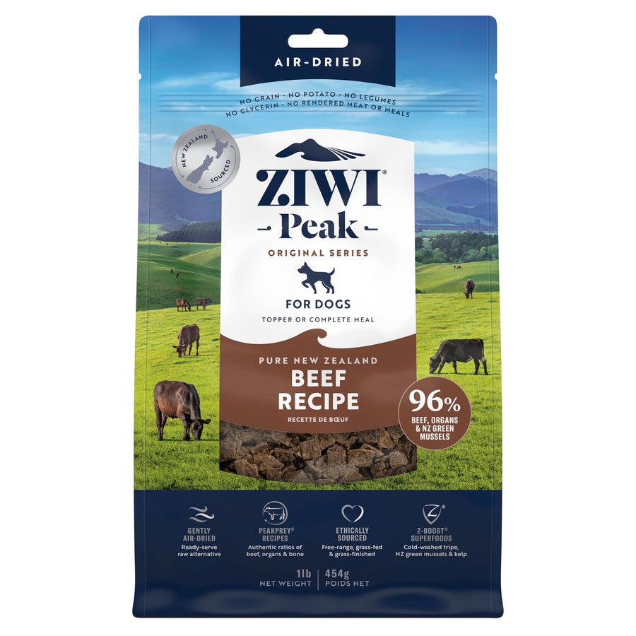 Peak Air-Dried Dog Food – Beef - All Natural, High Protein, Grain Free, Limited Ingredient w/ Superfoods (16oz)