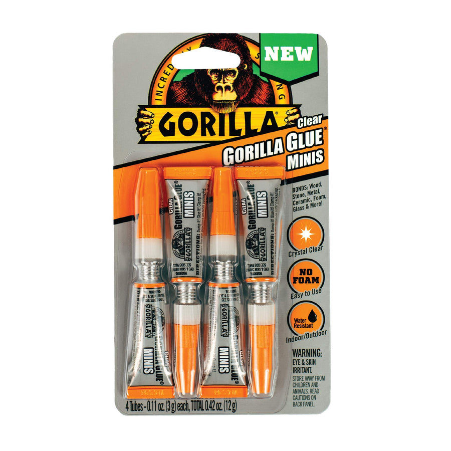 Clear Glue Minis, Four 3 Gram Tubes, Clear, (Pack of 1)