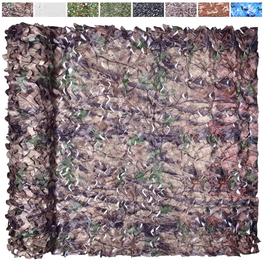 Camouflage Netting,Military Camo Tarp Mesh Net,Great for Party Decoration,Duck Hunting Blind,Car Cover(Camo Bionic Leaves 6.5ftx5ft)