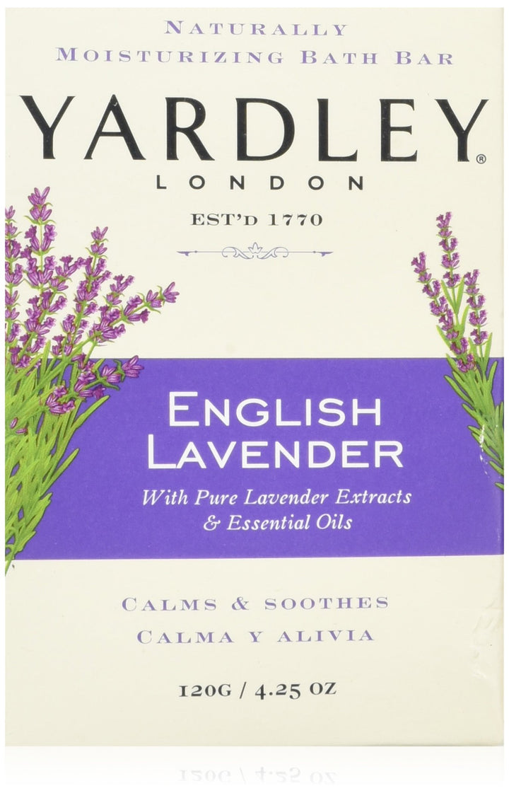 London English Lavender with Essential Oils Soap Bar, 4.25 oz Bar (Pack of 8)