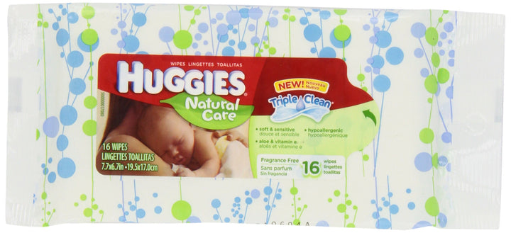 Natural Care Baby Wipes - Unscented - 16 ct