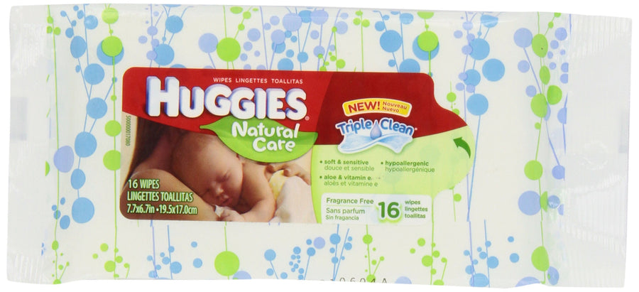 Natural Care Baby Wipes - Unscented - 16 ct