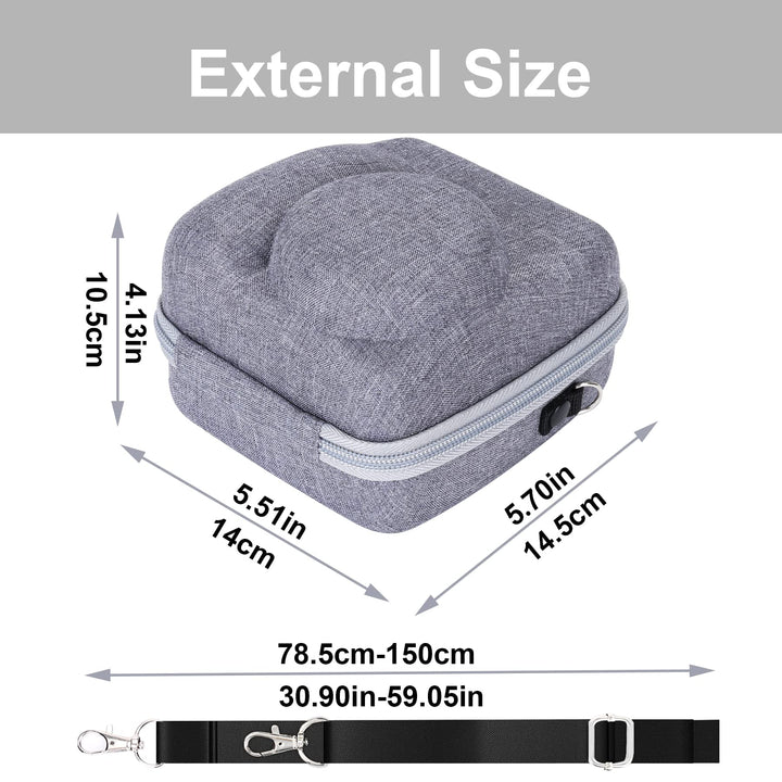 Hard Carrying Case Replacement for Fujifilm Instax Mini 12/11 Instant Camera,Protective Case Compatible with Instax Camera Mini 12/11(Clay White)