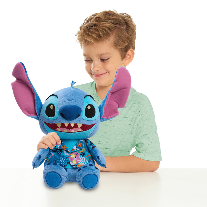 ’s Lilo & Stitch 13-Inch Large Stitch Plushie Stuffed Animal, Tropical Theme, Alien, Kids Toys for Ages 2 Up by Just Play