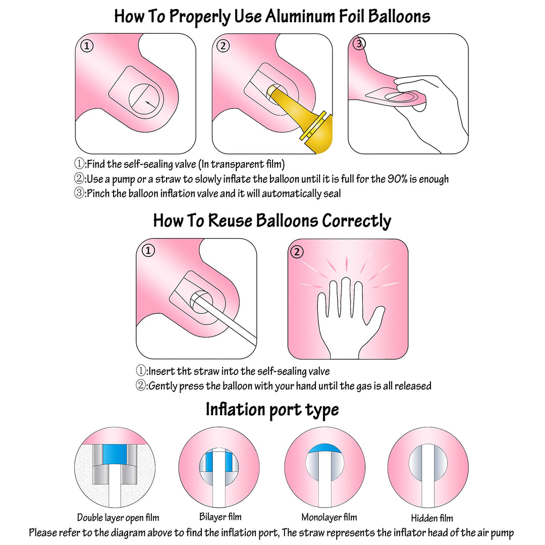 40 Inch Pink Numbers 0-9 Birthday Party Decorations Helium Foil Mylar Number Balloon (Balloon 1, Tiffany Pink)