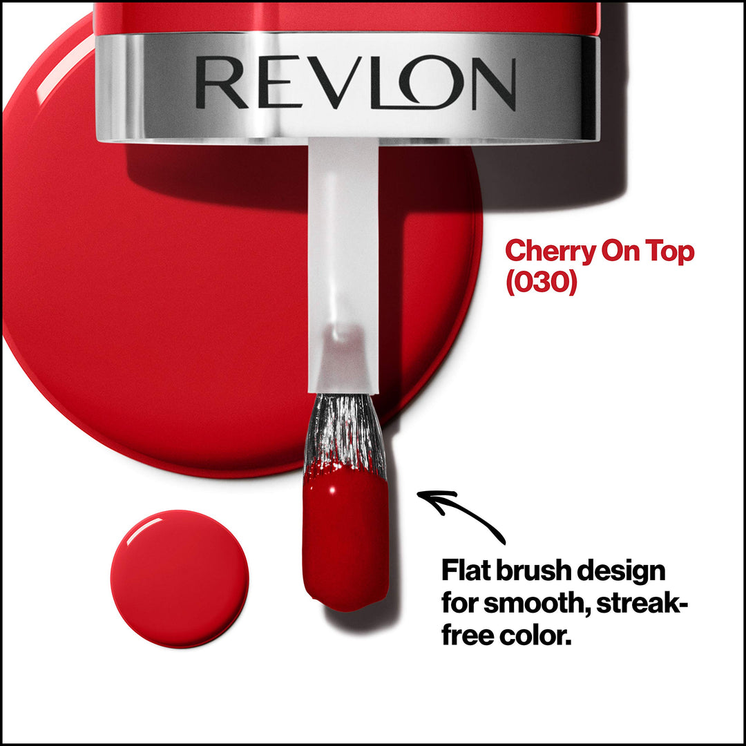 Ultra HD Snap Nail Colors, Natural Rich Glossy Nail Polish, 100% Vegan Formula, No Base and Top Coat Needed, 030 Cherry On Top, 0.27 Fl Oz