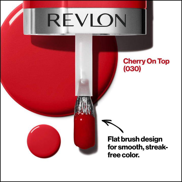 Ultra HD Snap Nail Colors, Natural Rich Glossy Nail Polish, 100% Vegan Formula, No Base and Top Coat Needed, 030 Cherry On Top, 0.27 Fl Oz