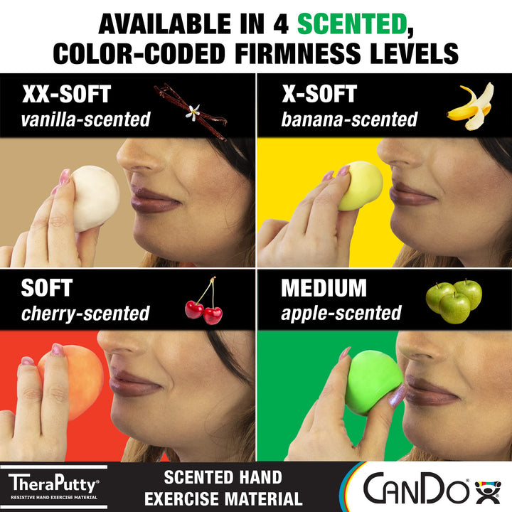 TheraPutty Scented Hand Exercise Putty for Rehabilitation, Exercises, Hand Therapy, Occupational Therapy, Apple Green Medium 2oz
