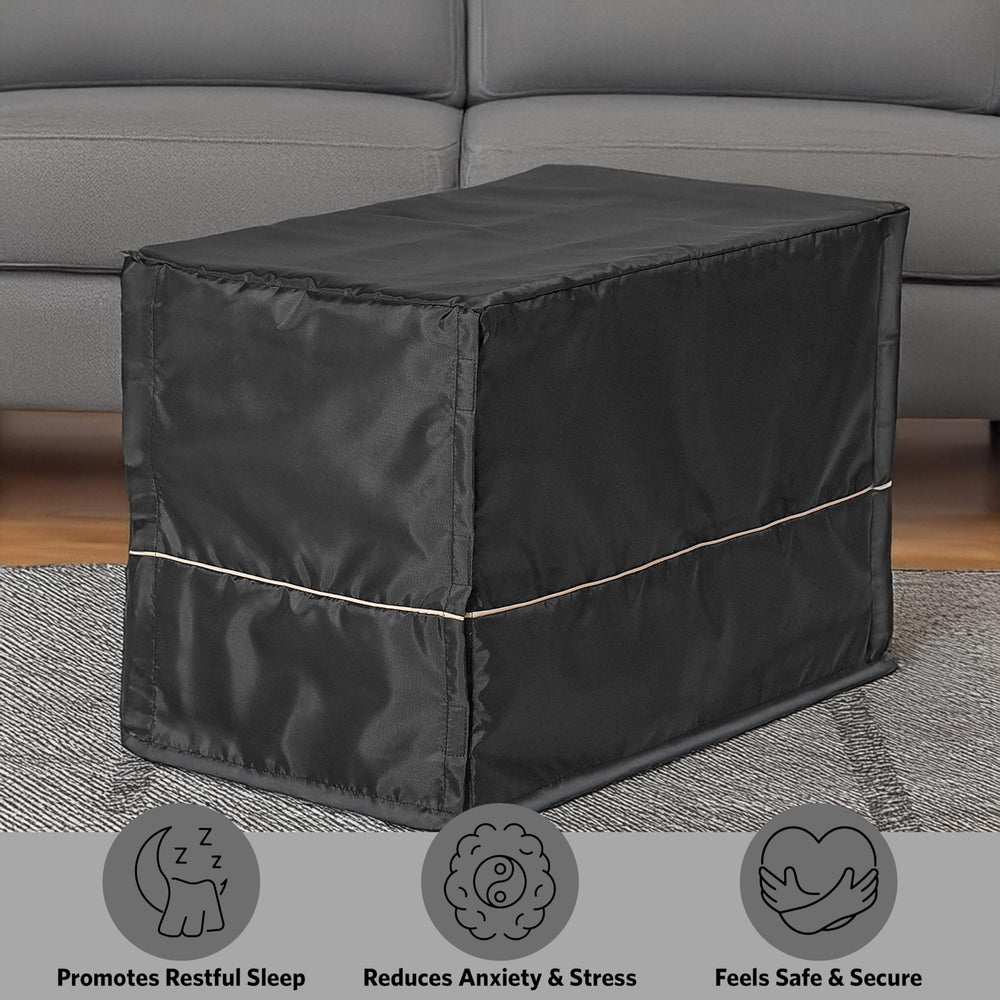 Dog Crate Cover, Privacy Dog Crate Cover Fits Midwest Dog Crates, Crate Cover Only, Machine Wash & Dry, Black, 22-Inch
