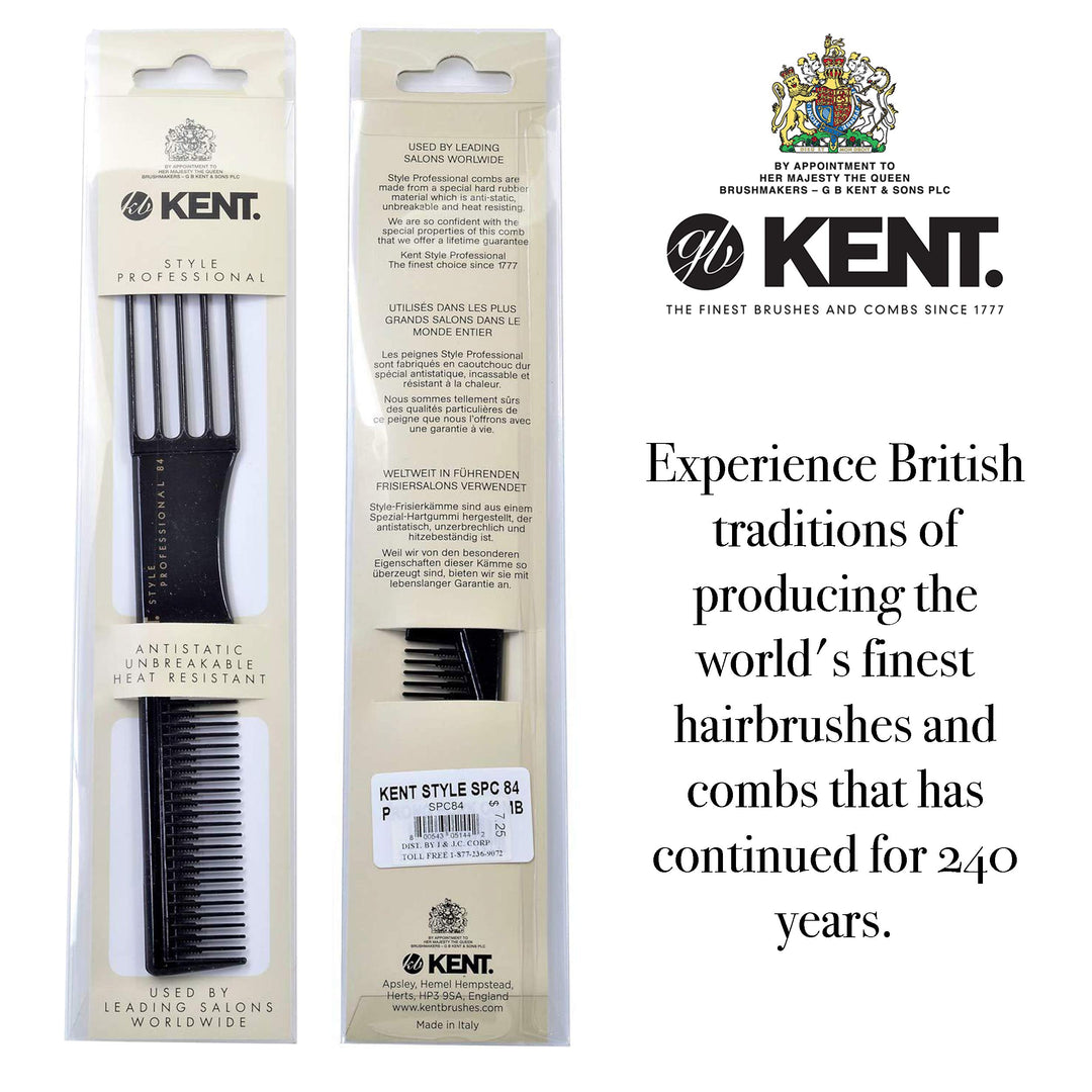 Kent Texturizing and Backcombing Comb, Black