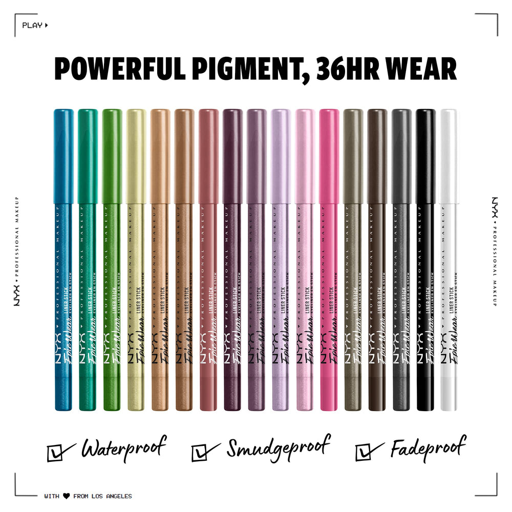 PROFESSIONAL MAKEUP Epic Wear Liner Stick, Long-Lasting Eyeliner Pencil - Turquoise Storm