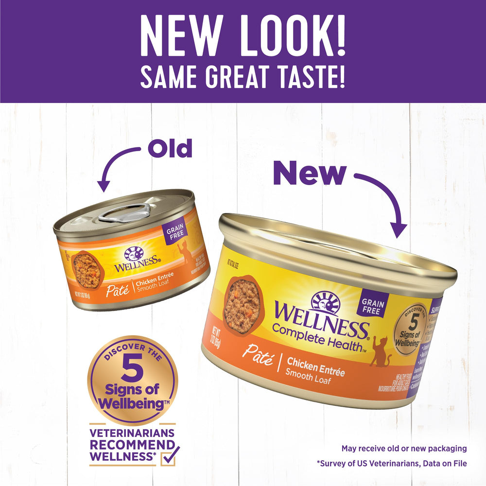 Complete Health Pate Adult Wet Cat Food, Natural, Protein-Rich, Grain Free, 3 Ounce, 24 Pack, (Chicken)
