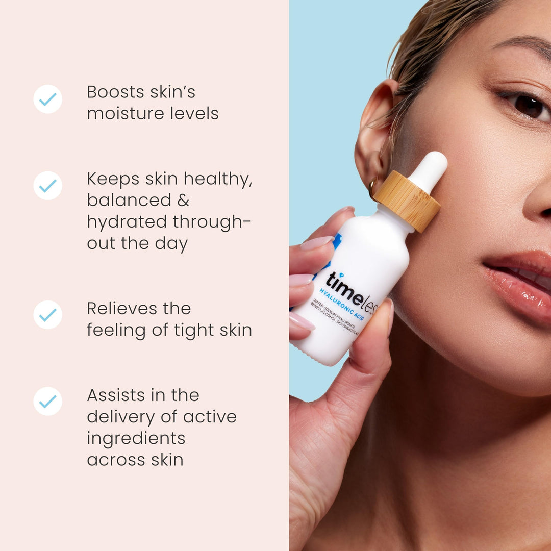 Hyaluronic Acid 100% Pure Serum - Hydrating Face Serum for Personal Care - Fragrance-Free Hyaluronic Acid Serum for Skin Care - 1 oz