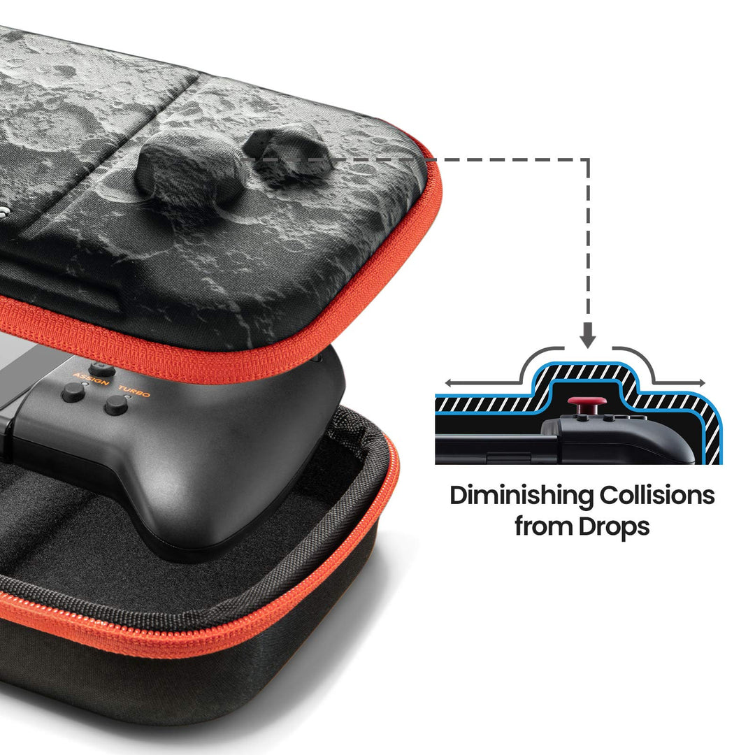 Carrying Case for Hori Nintendo Switch Split Pad Pro Controller, Hard Shell Protective Travel Bag with 30 Game Cartridges, Switch Binbok Joy Pad Controllers case, Shockproof, Lightweight
