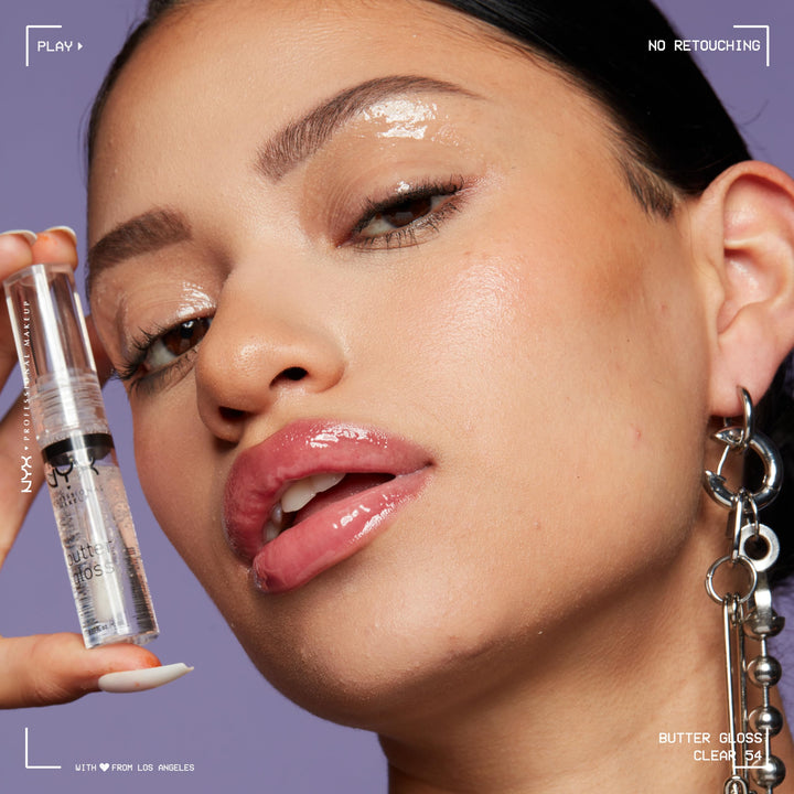 PROFESSIONAL MAKEUP Butter Gloss, Non-Sticky Lip Gloss - Sugar Glass (Clear)