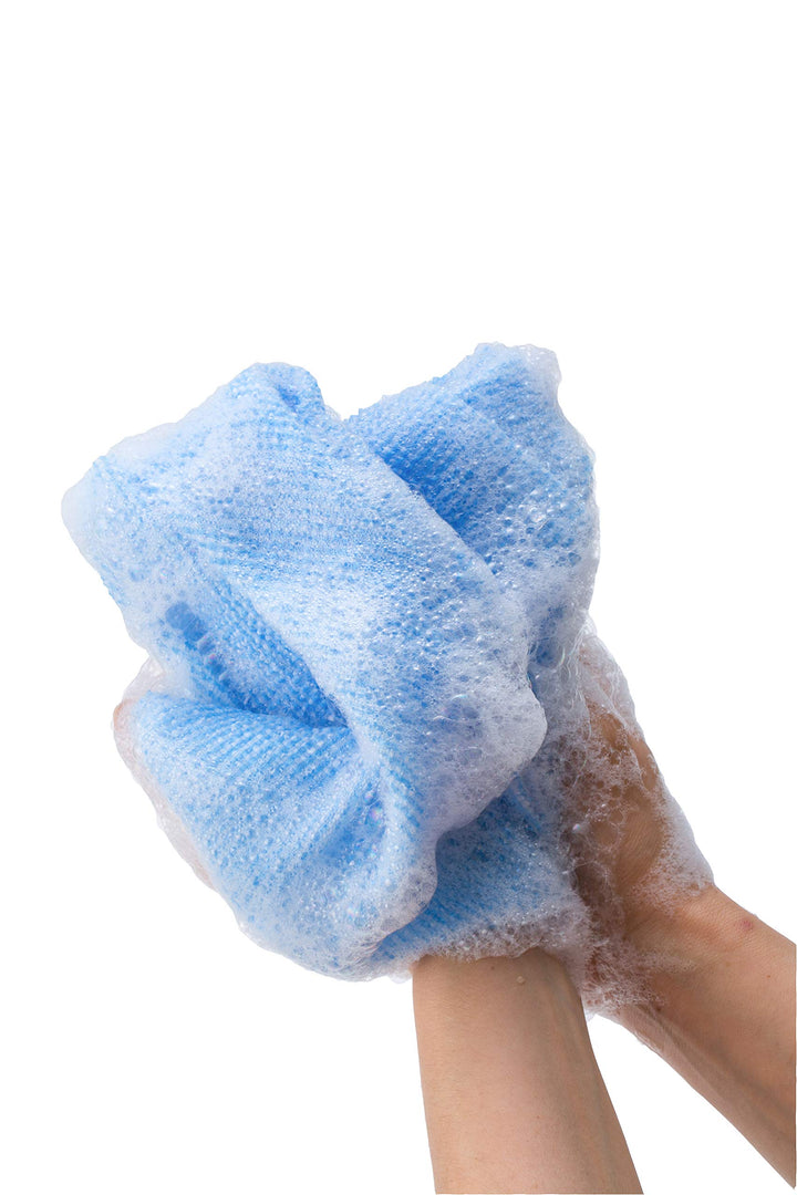 Exfoliating Washcloth Japanese Washcloth Nylon Bath Wash Cloth Korean Exfoliating Cloth Loofah Towel Beauty Washcloth Sponge Loofah Body Scrub Back Scrubber for Shower 4 Pcs