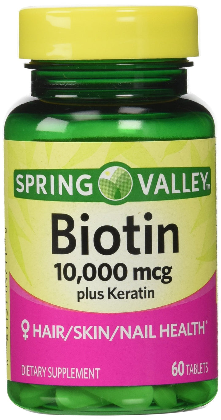 Biotin Dietary Supplement, 10,000 Mg With 100 Mg Keratin, 60 Tablets