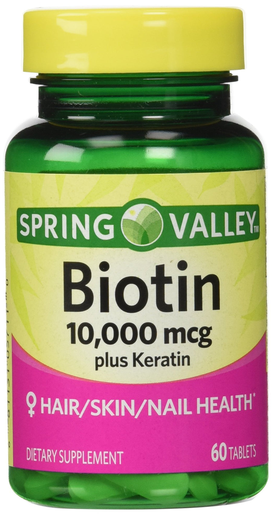 Biotin Dietary Supplement, 10,000 Mg With 100 Mg Keratin, 60 Tablets