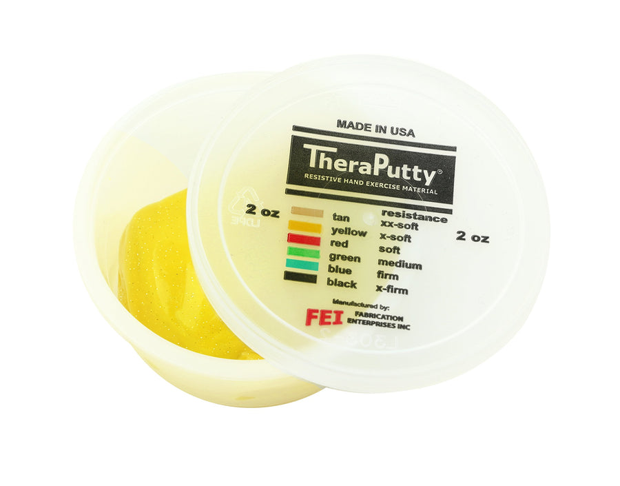 10-2764 Sparkle Theraputty, 2oz, Yellow, X-Soft