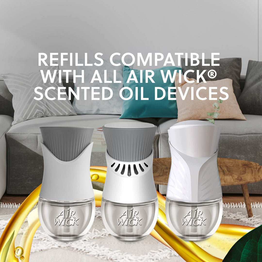 Plug in Scented Oil Refill, 2 ct, Fresh Linen, Air Freshener, Essential Oils