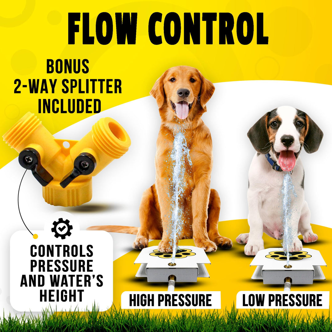 's Outdoor Dog Water Fountain Step On, Dog Sprinkler Paw Activated, Drinking Pet Dispenser, Provides Fresh Water, Sturdy, Easy to Use