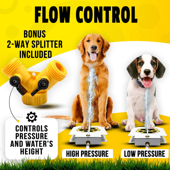 's Outdoor Dog Water Fountain Step On, Dog Sprinkler Paw Activated, Drinking Pet Dispenser, Provides Fresh Water, Sturdy, Easy to Use
