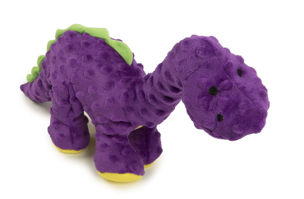 Dinos Bruto Squeaky Plush Dog Toy, Chew Guard Technology - Purple, Large