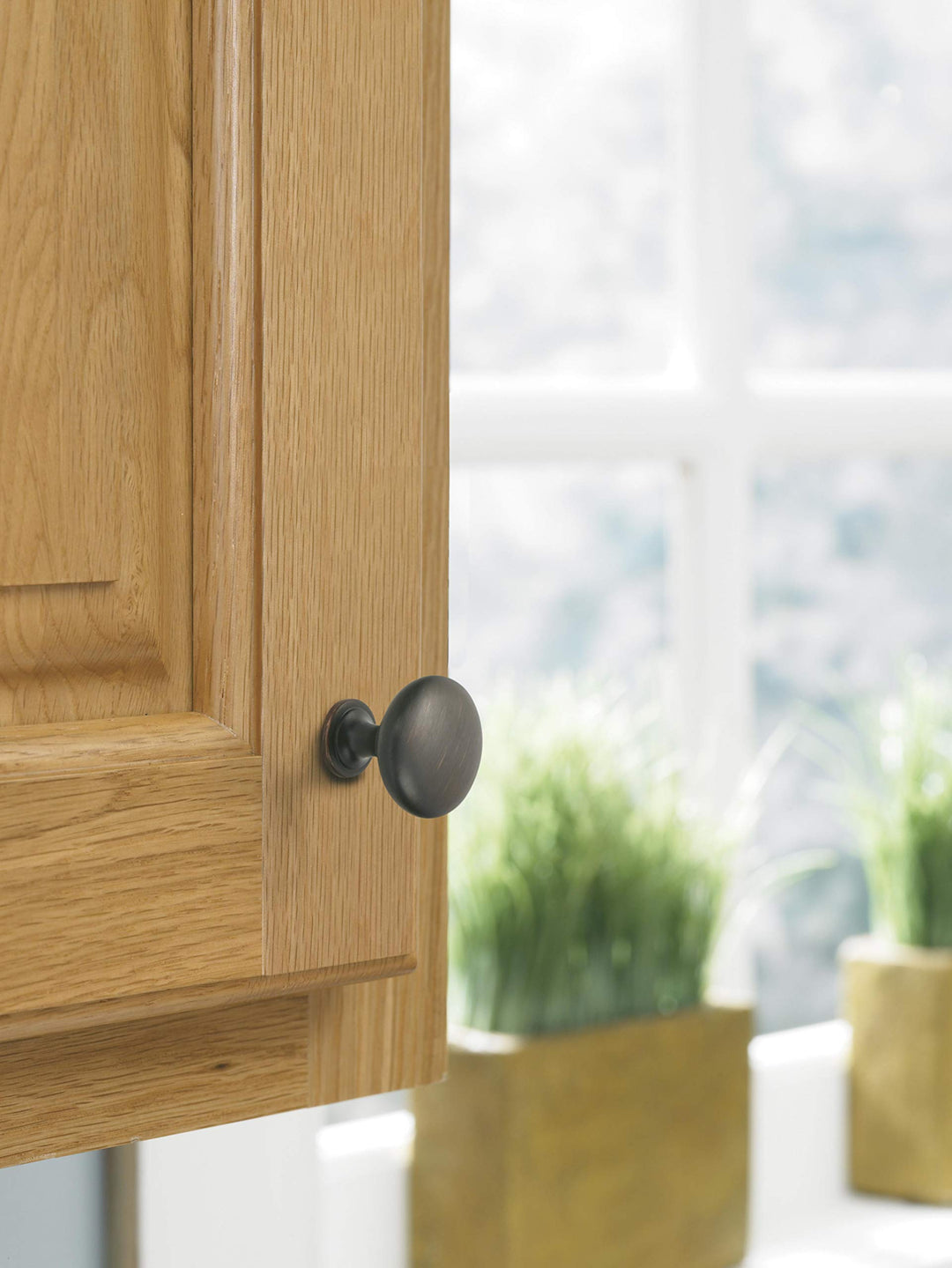 | Cabinet Knob | Oil Rubbed Bronze | 1-1/4 inch (32 mm) Diameter | Edona | 10 Pack | Drawer Knob | Cabinet Hardware
