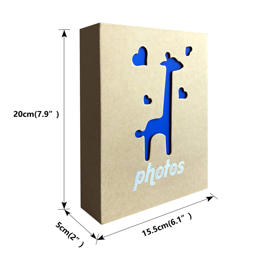 Photo Album Hold 100 Pockets,Kraft Paper Photo Album 5x 7,Kid Photo Album Hold,Children's Pictures Album(Dolphin)