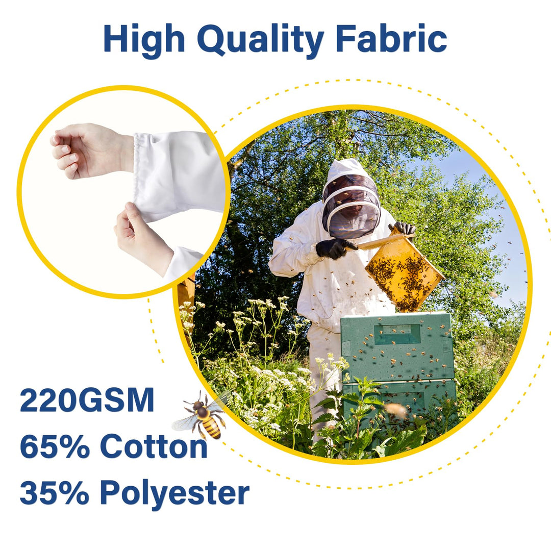 Professional Bee Suit for Men Women, Beekeeping Suit Beekeeper Suit with Glove &Ventilated Hood, Multi-Size Bee Outfit for Backyard and Bee Keeper