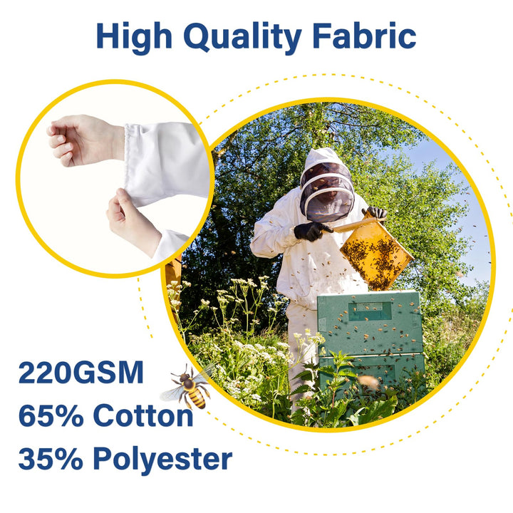 Professional Bee Suit for Men Women, Beekeeping Suit Beekeeper Suit with Glove &Ventilated Hood, Multi-Size Bee Outfit for Backyard and Bee Keeper
