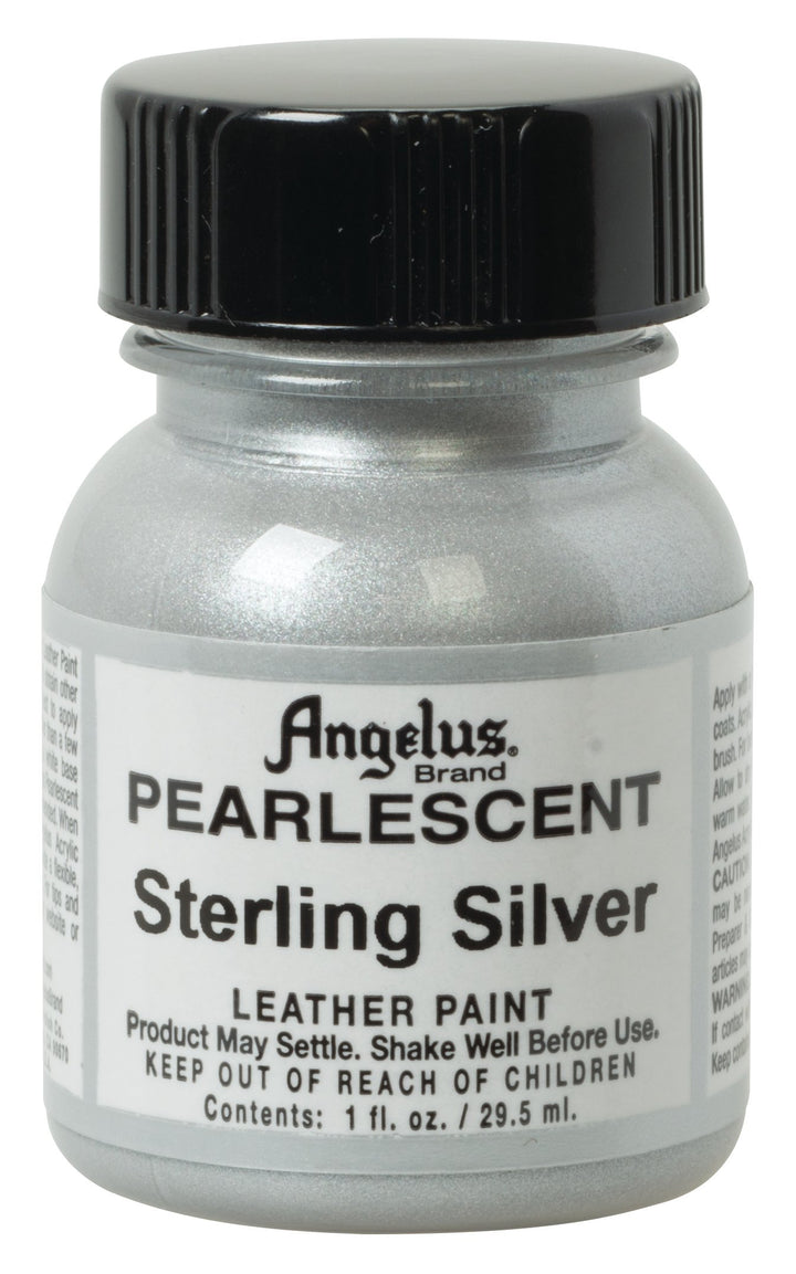 1 oz Leather Paint, 1 Fl Oz (Pack of 1), Sterling Silver