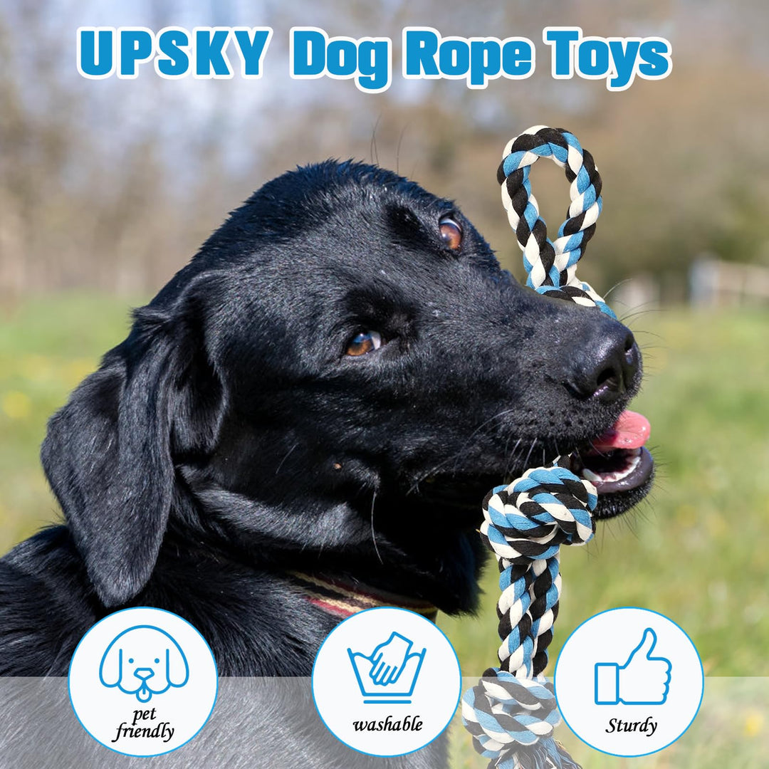 Dog Rope Toys Dog Grinding Teeth 2 Nearly Indestructible Dog Toys, Rope Toy for Large Dogs, Dental Cleaning Chew Toys, Dog Tug Toy for Boredom, Dog Rope Toy for Aggressive Chewers (2 Packs)