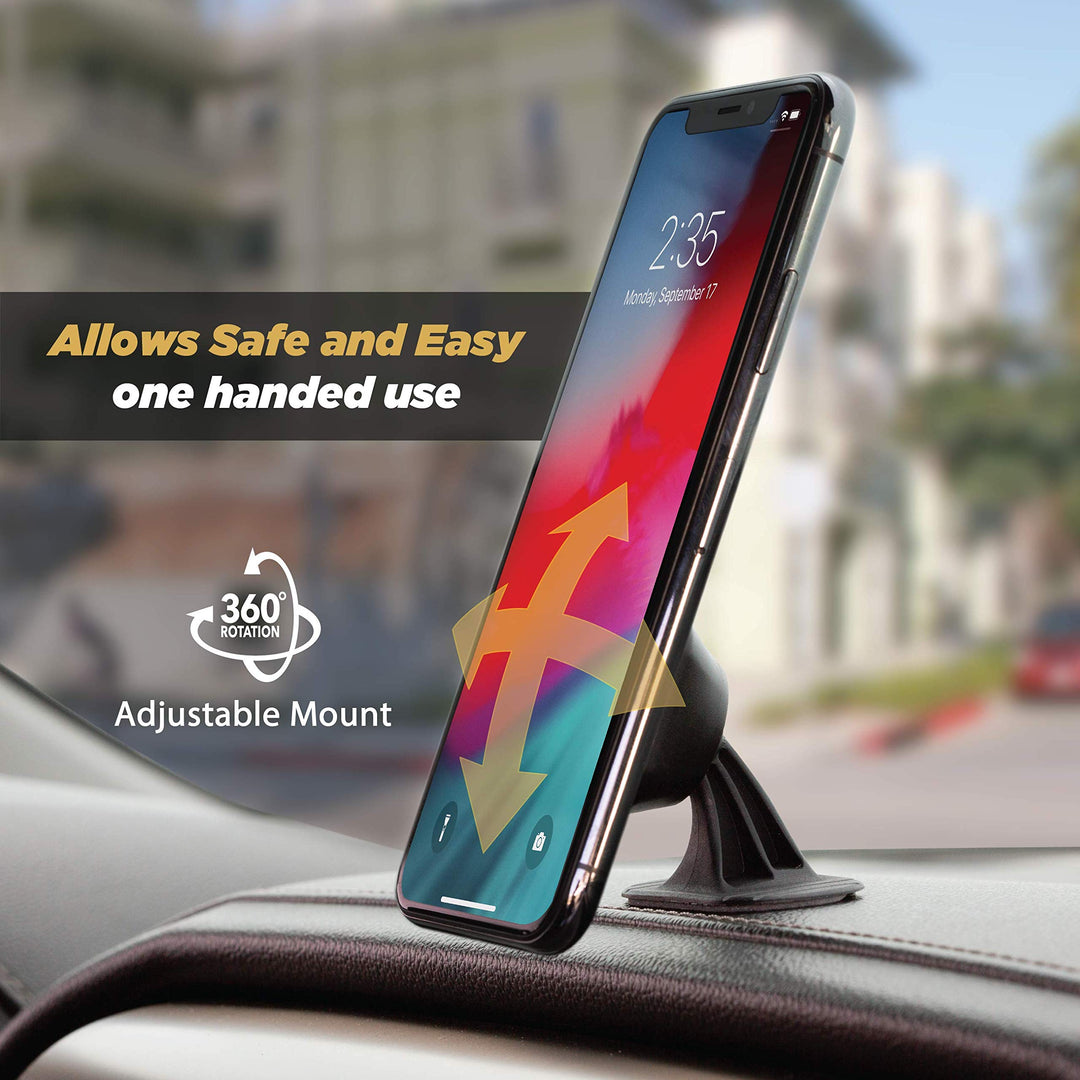 MMD-2PKXCES0 MagicMount Select Universal Magnetic Phone, GPS Horizontal Dashboard Phone Holder for Car, Home or Office, Black (Pack of 2)