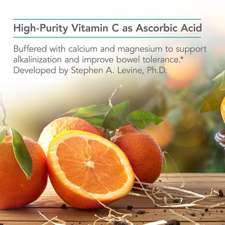 , Buffered Vitamin C - Antioxidant Supplements, Calcium and Magnesium Tablets, Daily Vitamins and Minerals, Vitamin C Capsules - 120 Capsules 1-Pack