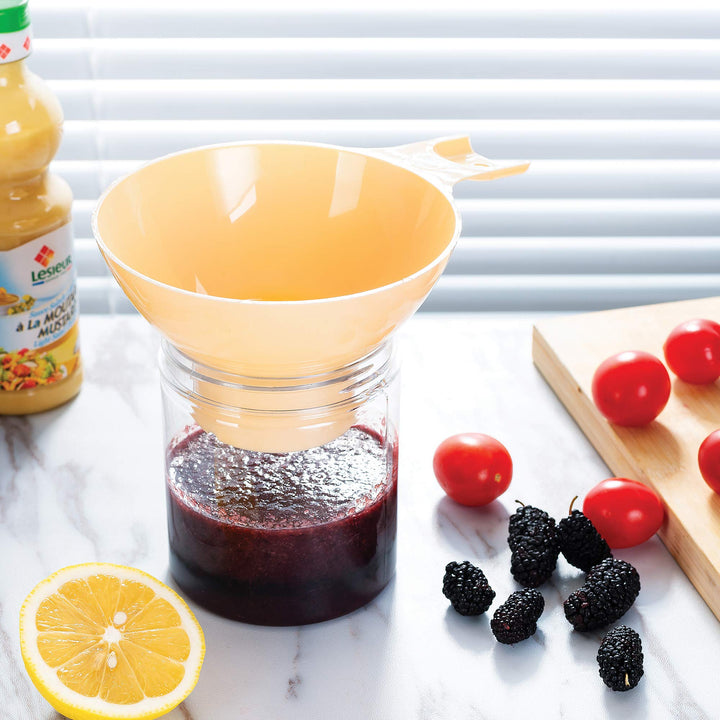 Farm to Table Wide Mouth Canning Funnel, Plastic, 4.75-Inch,Off-White