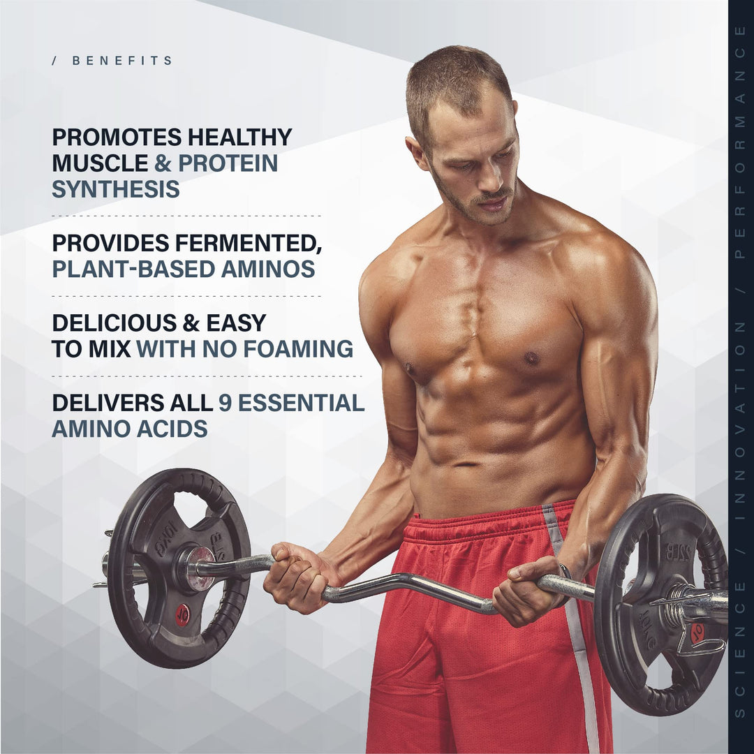 BCAA + EAA Powder | Raspberry Lemonade | Premium Vegan Branched Chain Amino Acid and Essential Amino Acid Supplement with Coconut Water | Vegan | 30 Servings