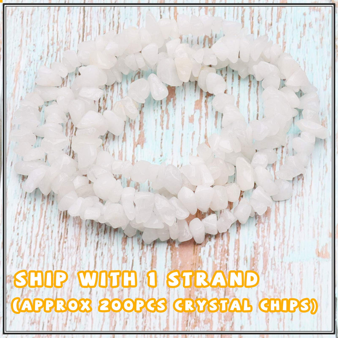 500 pcs Natural Chip Stone Beads, Colorful Crystal 5-8 mm Irregular Gemstones Healing Crystal Loose Rocks Bead Hole Drilled for Jewelry Making Bracelet