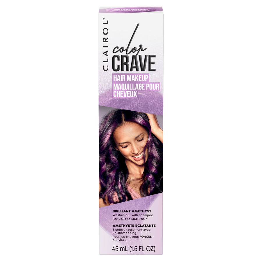 Color Crave Temporary Hair Color Makeup, Brilliant Amethyst Hair Color, 1 Count